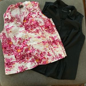 Avenue/Apostrophe Sleeveless Button-downs Sz 18-20